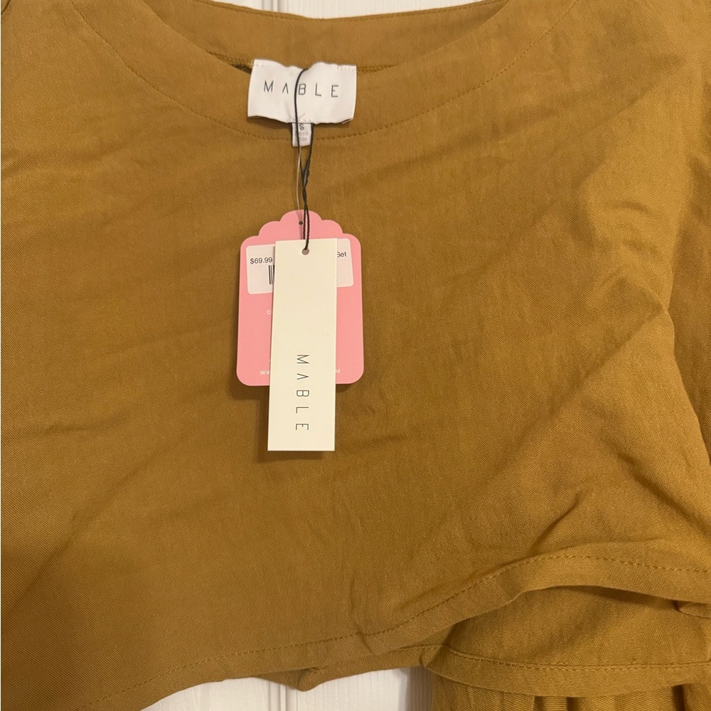 Women's Mustard Two-Piece Set - Picture 6 of 8